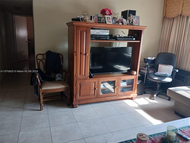 view of tiled living room