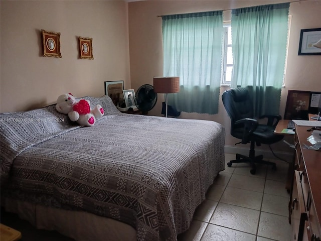 view of tiled bedroom