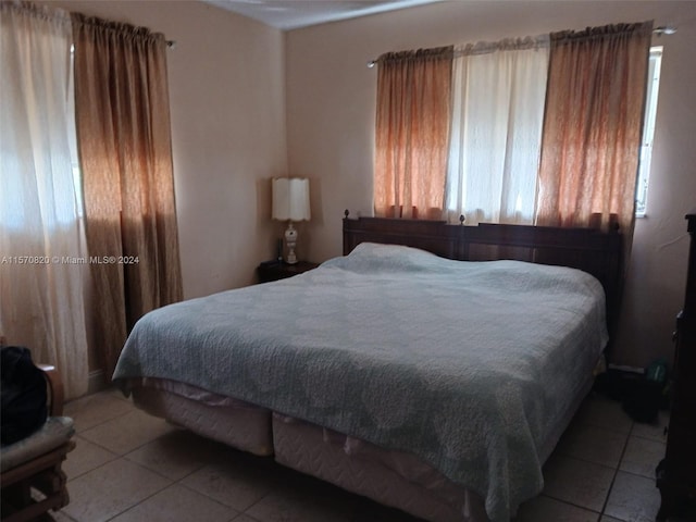 view of tiled bedroom