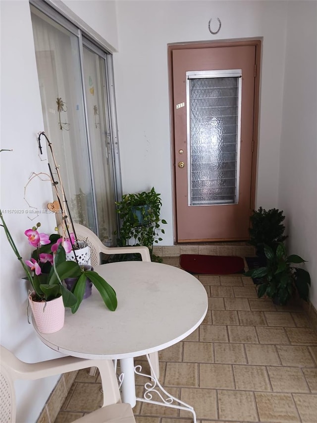 dining room featuring tile floors