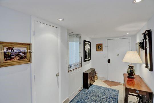 1121 Crandon Blvd Unit F906, Key Biscayne, FL 33149 - hall featuring recessed lighting