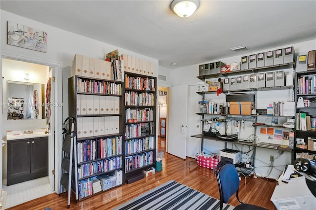 storage room with sink