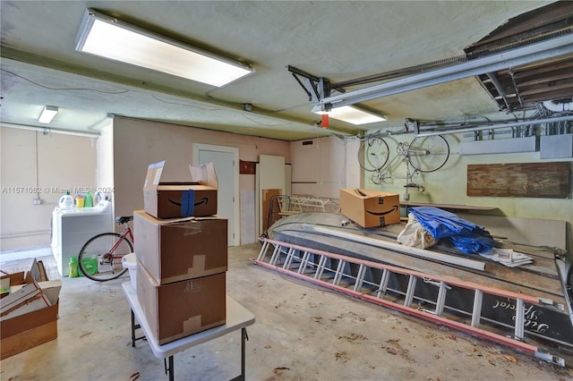 basement featuring washer / clothes dryer