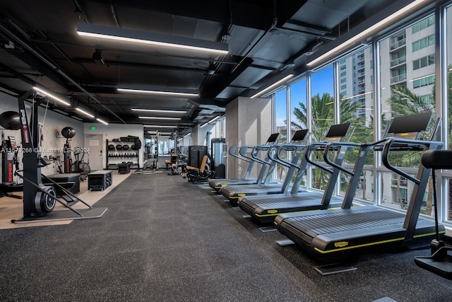 view of exercise room