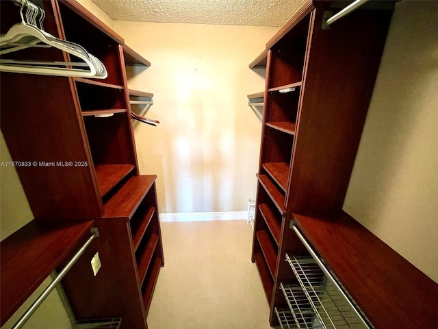 view of walk in closet