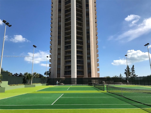 view of tennis court