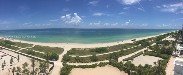 property view of water with a view of the beach