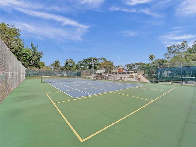 view of sport court