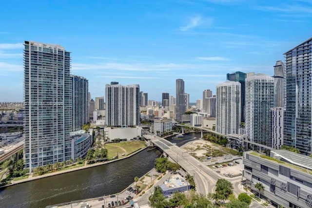 city view featuring a water view