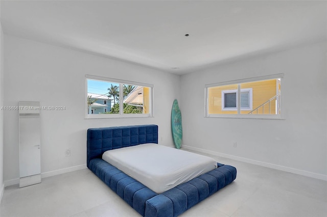 view of tiled bedroom