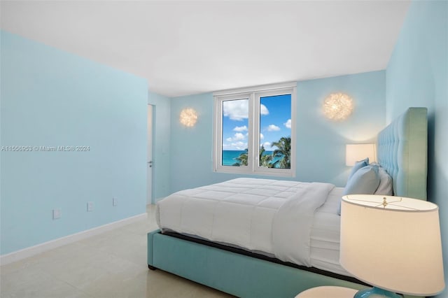 view of tiled bedroom