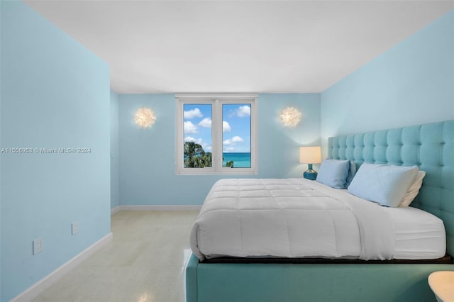 view of tiled bedroom