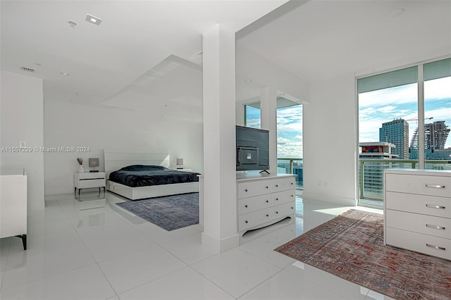 view of tiled bedroom