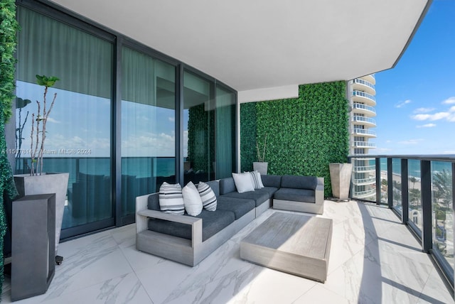 balcony with an outdoor hangout area