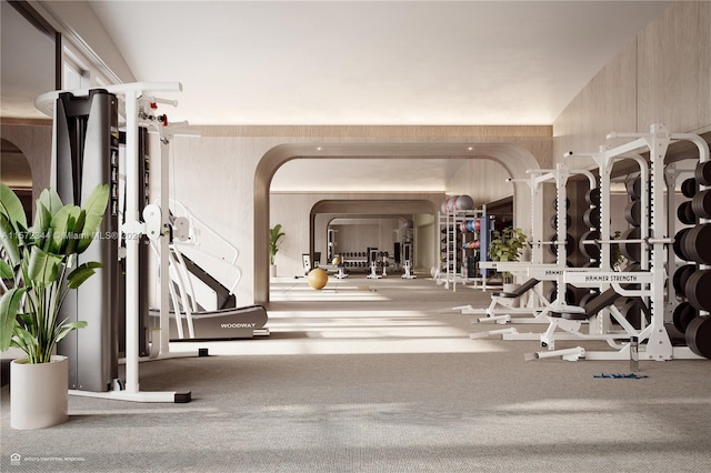 view of exercise room