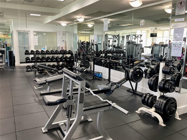 view of exercise room