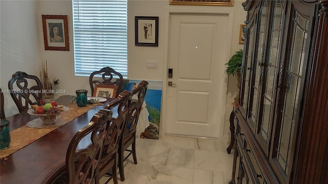 entryway with light tile floors