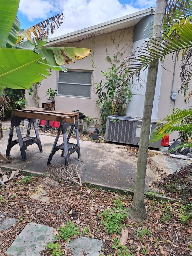 view of patio featuring central AC