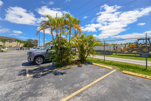 view of parking / parking lot