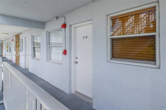 view of doorway to property