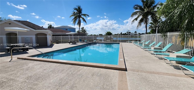 view of pool with a patio