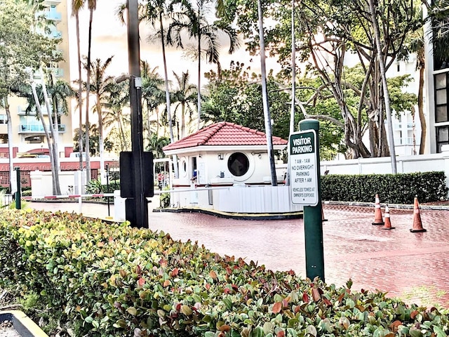 view of community sign