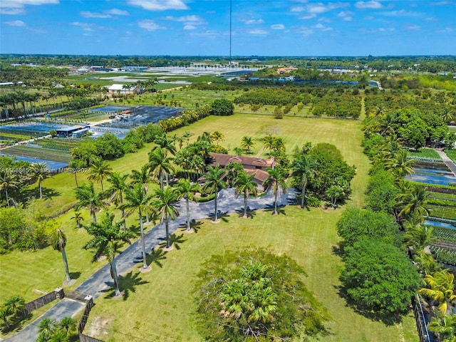 aerial view featuring a rural view