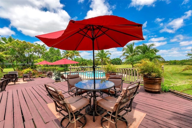 view of wooden deck