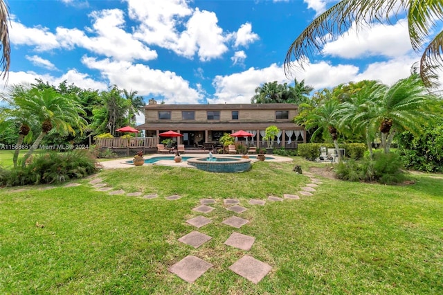 view of yard with a patio area