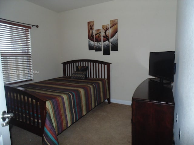 view of carpeted bedroom