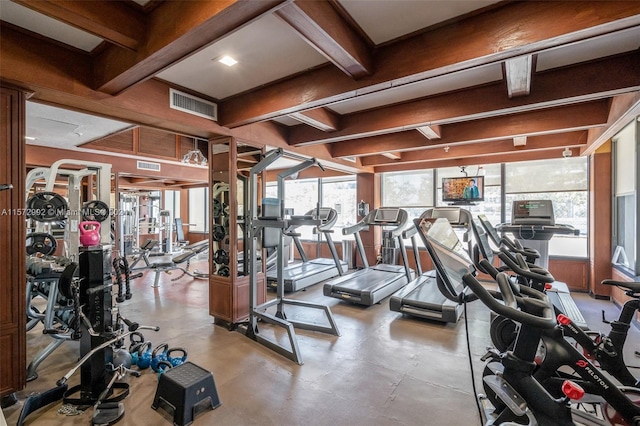 gym featuring plenty of natural light