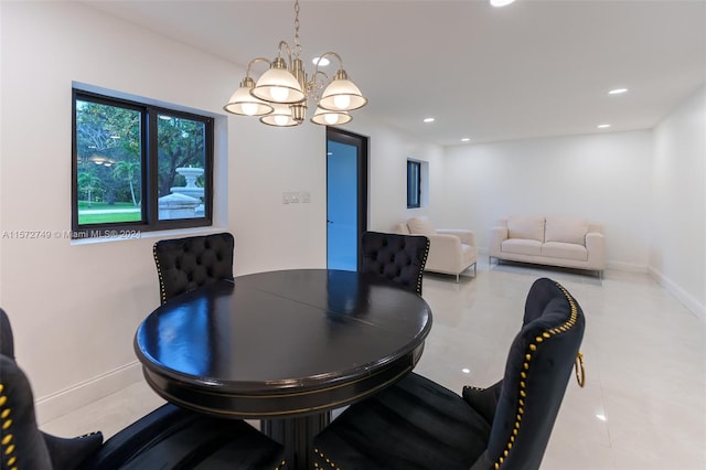 dining room featuring tile patterned floors