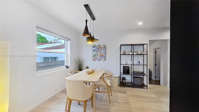 dining room featuring light hardwood / wood-style flooring