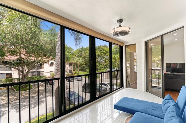 view of sunroom