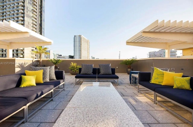 view of terrace featuring outdoor lounge area