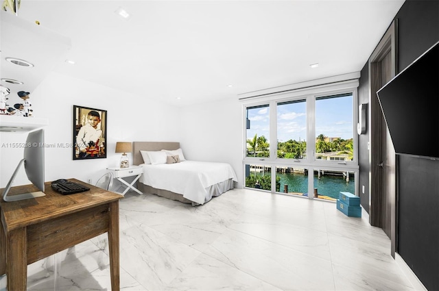 view of tiled bedroom