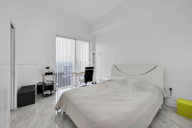 view of tiled bedroom