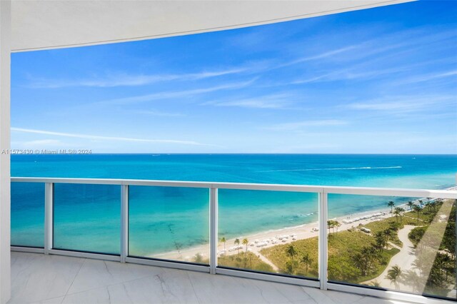 property view of water with a view of the beach