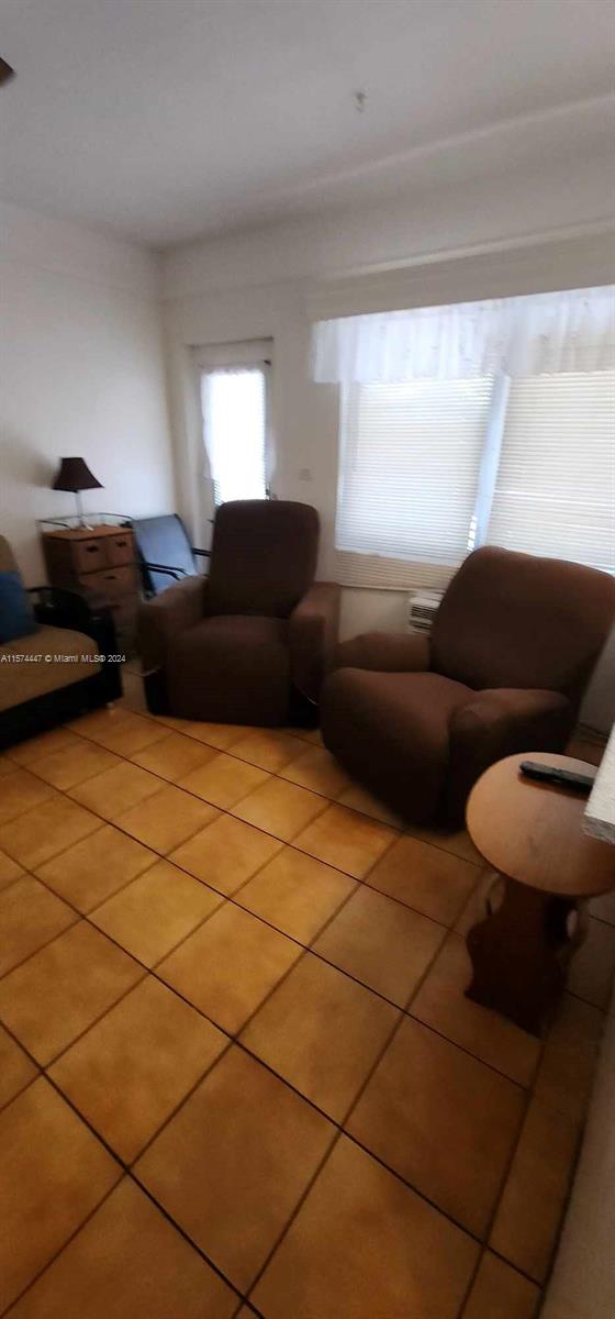 view of tiled living room