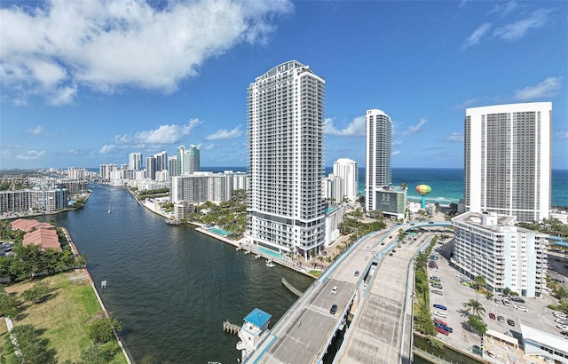 water view featuring a view of city