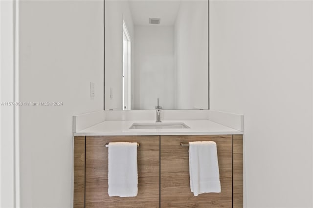 bathroom with oversized vanity