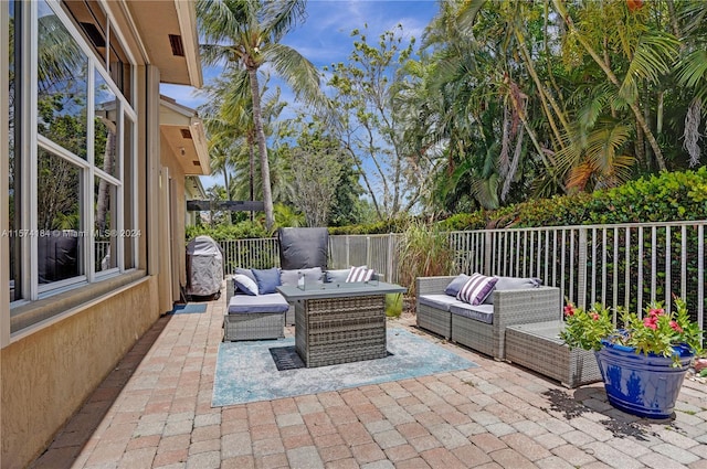 view of patio / terrace with outdoor lounge area