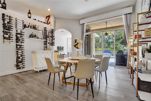 dining room featuring hardwood / wood-style flooring