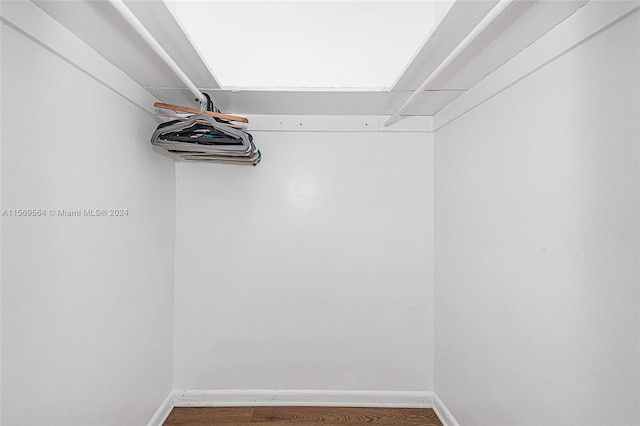 spacious closet with wood-type flooring