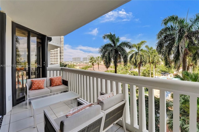 balcony with an outdoor living space