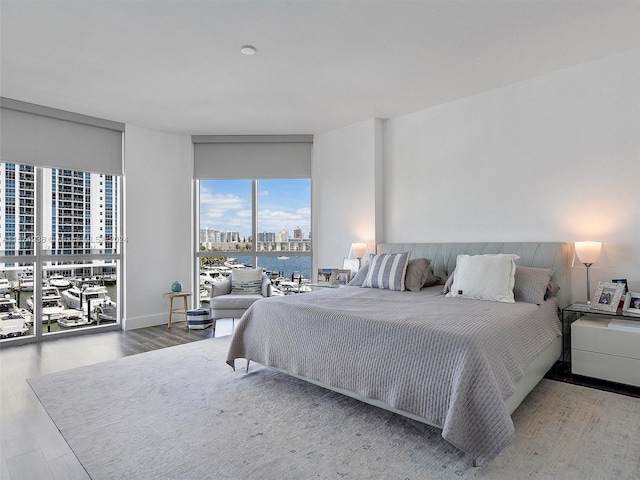 bedroom featuring hardwood / wood-style flooring