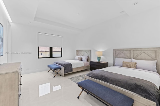 bedroom featuring tile flooring