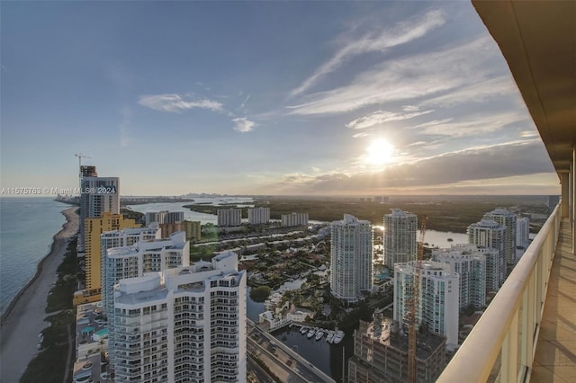 city view with a water view