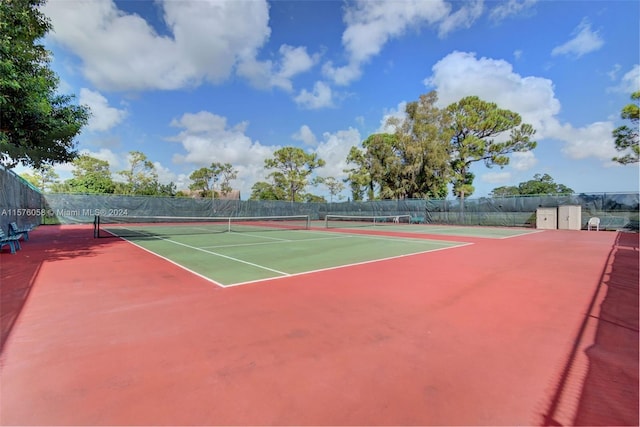 view of sport court