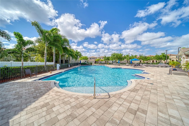 view of pool with a patio